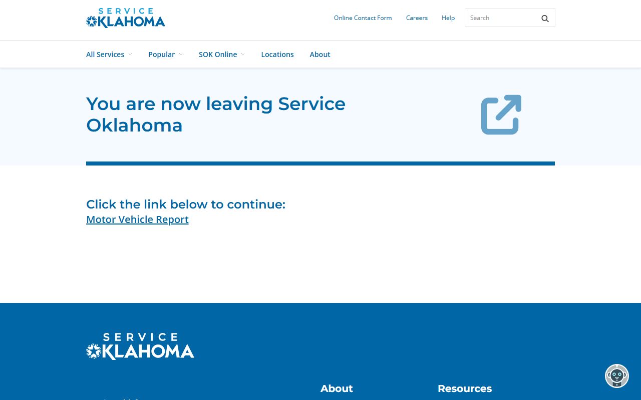 Craig County court clerk and Service Oklahoma motor vehicle report link page for driving records