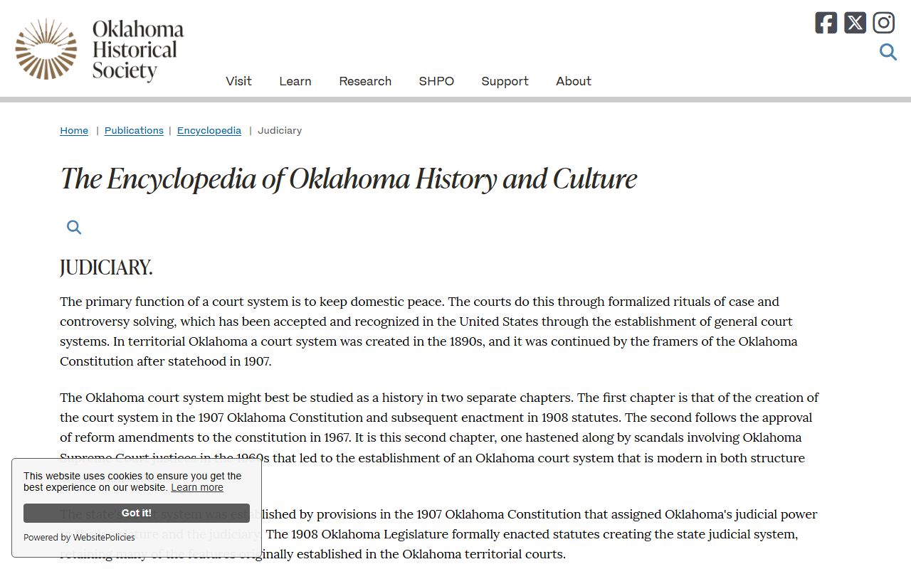 Craig County court dockets and the Oklahoma judiciary appellate structure