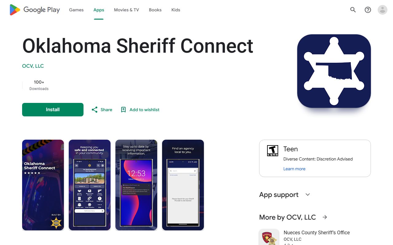 Craig County traffic court records and the Oklahoma Sheriff Connect app on Google Play